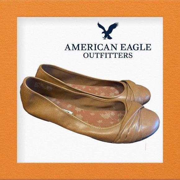 American Eagle Tan Ballet Flats 8.5 - Picture 1 of 4